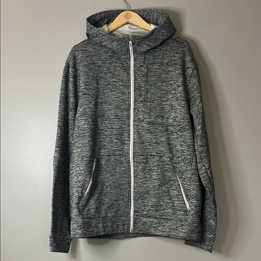 Lululemon Men’s City Sweat Zip Hoodie Fleece in Heathered Muslin Size XL